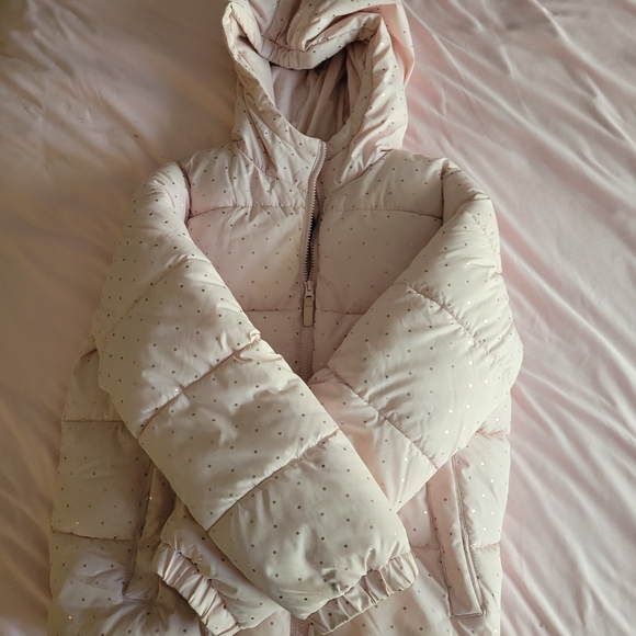 Other - Pink Polka Dot Puffer Jacket